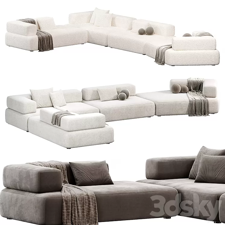 CHOLET Sectional Sofa 3 By HESSENTIA Cornelio Cappellini 3dskymodel