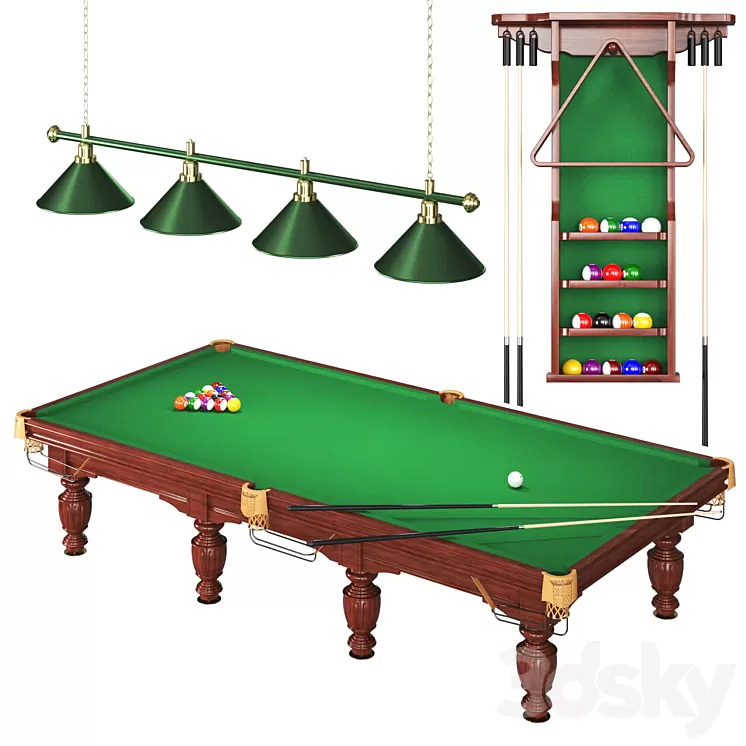 Classic Pool Table 3dskymodel