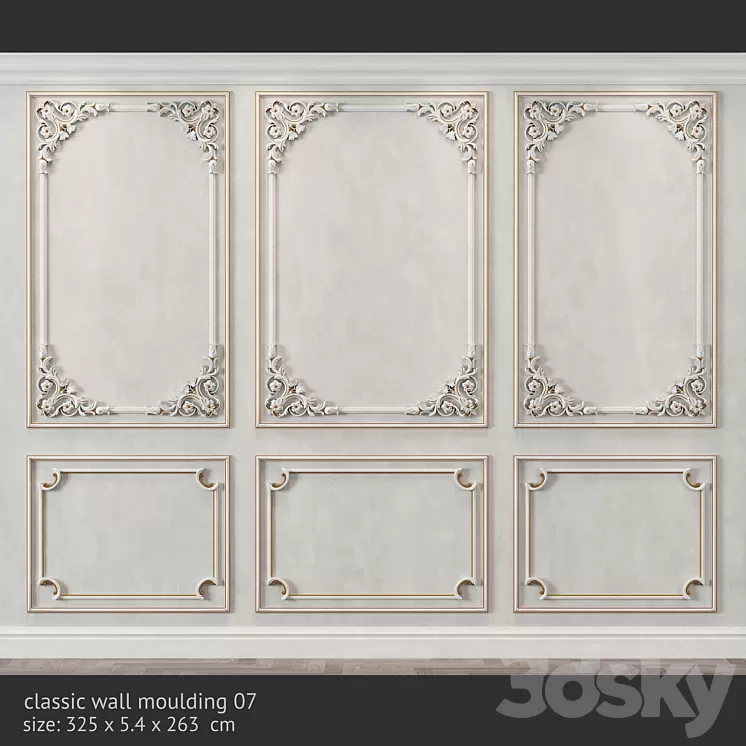 classic wall molding 07 3dskymodel