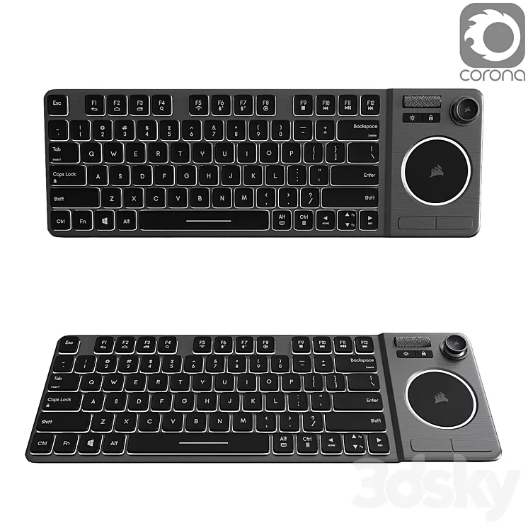Corsair`s Keyboard and mouse 3dskymodel