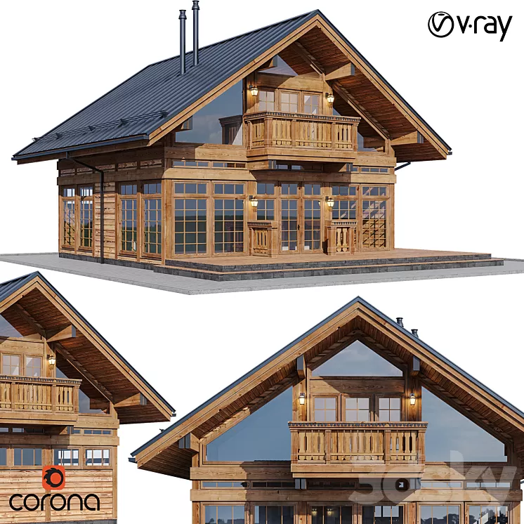 country house 6 3dskymodel