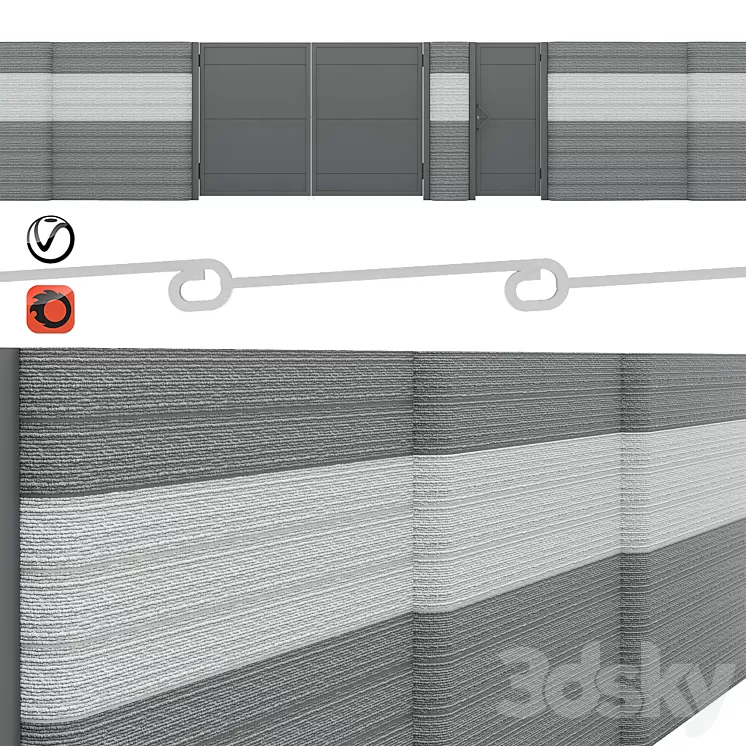 Craft fence – Columnar 3dskymodel
