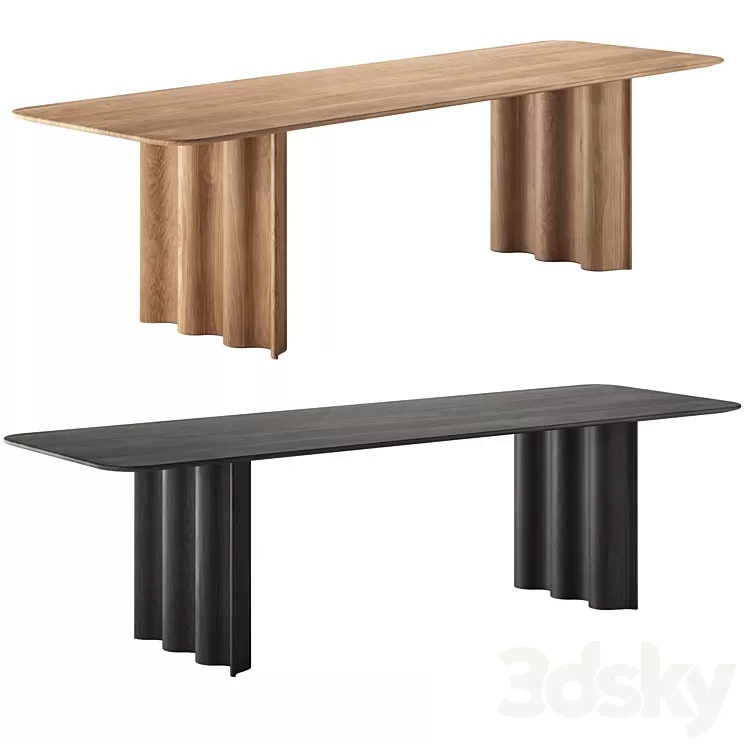 CURTAIN | Rectangular table by ZEITRAUM 3dskymodel