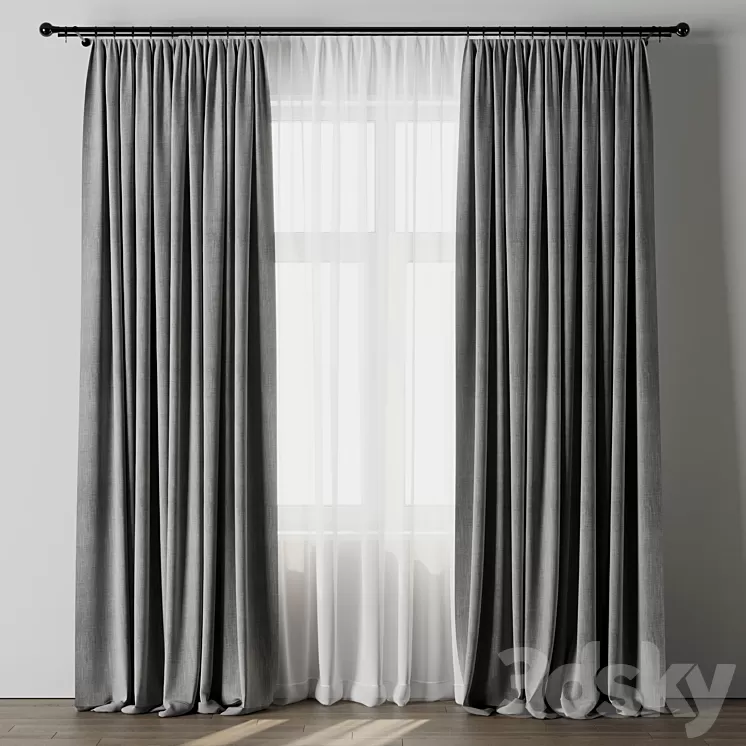 curtain rod 04 3dskymodel