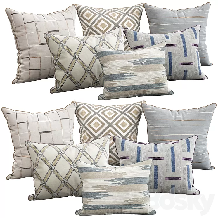 Decorative pillows 104 3dskymodel