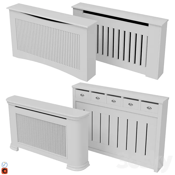 Decorative radiator screen set_010 3dskymodel