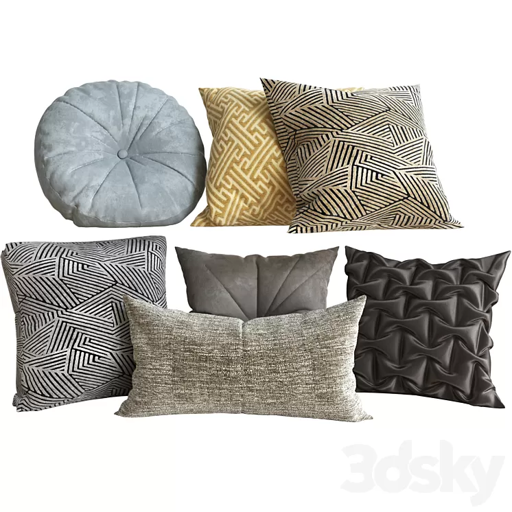 Decorative Set Pillow 5 3dskymodel
