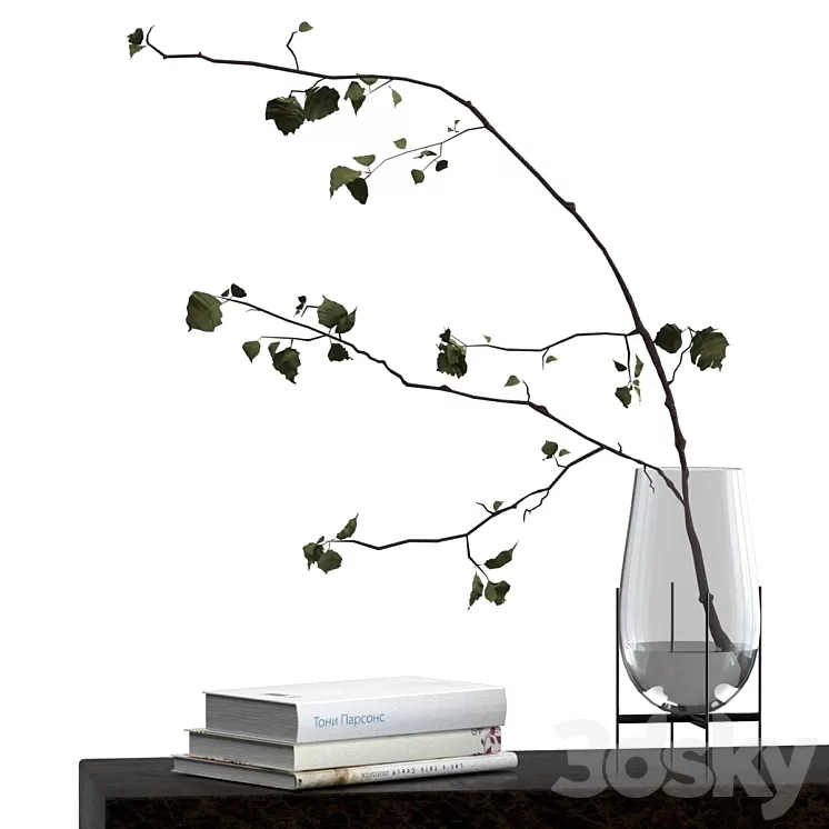 Decorative set with branch 3dskymodel