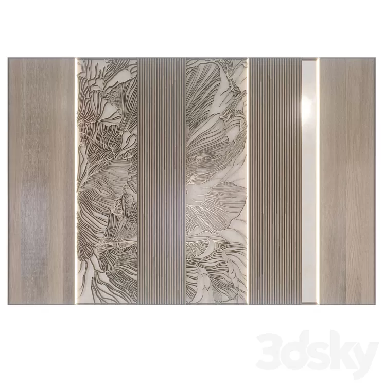 Decorative wall FI02 3dskymodel