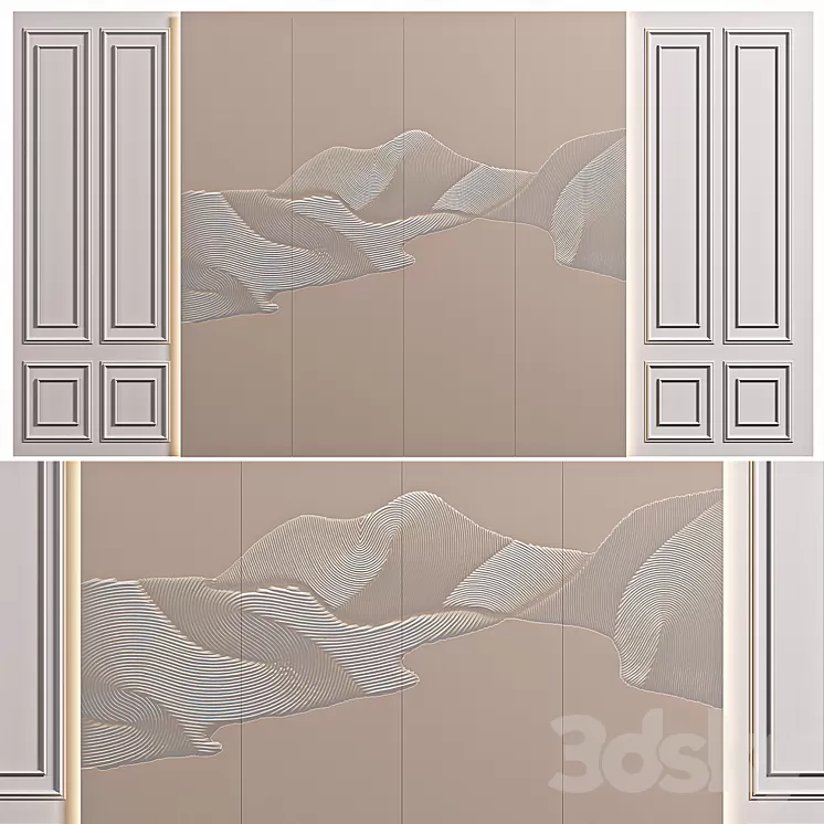 decorative wall panel for interior 3dskymodel