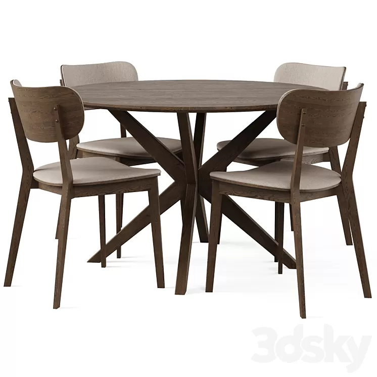 Dining Set 5 by Rowico Home 3dskymodel