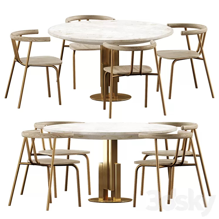Dining set by Archinect 3dskymodel