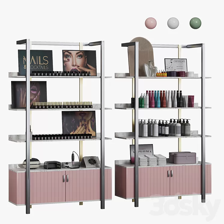 Display rack for cosmetic products 3dskymodel