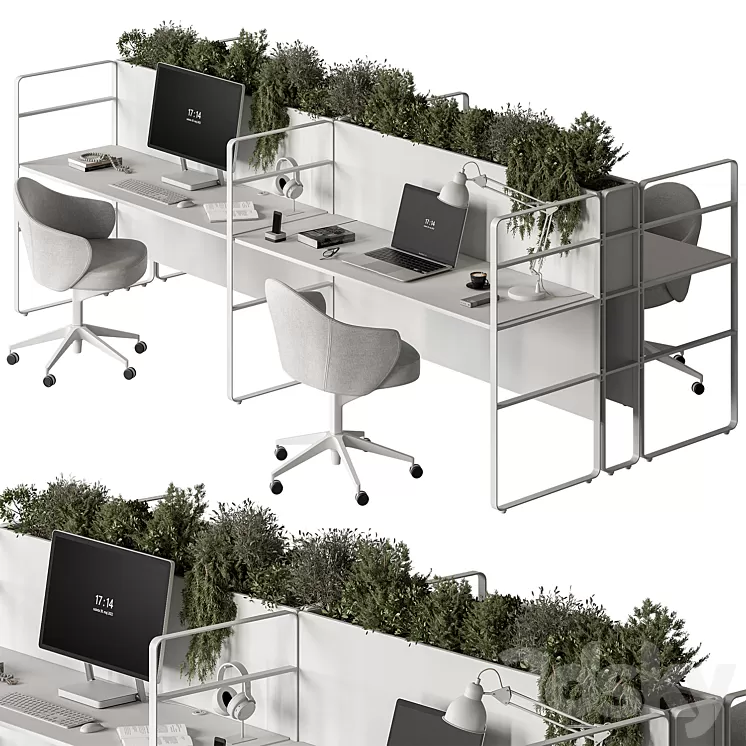Employee Set – Office Furniture 431 3dskymodel