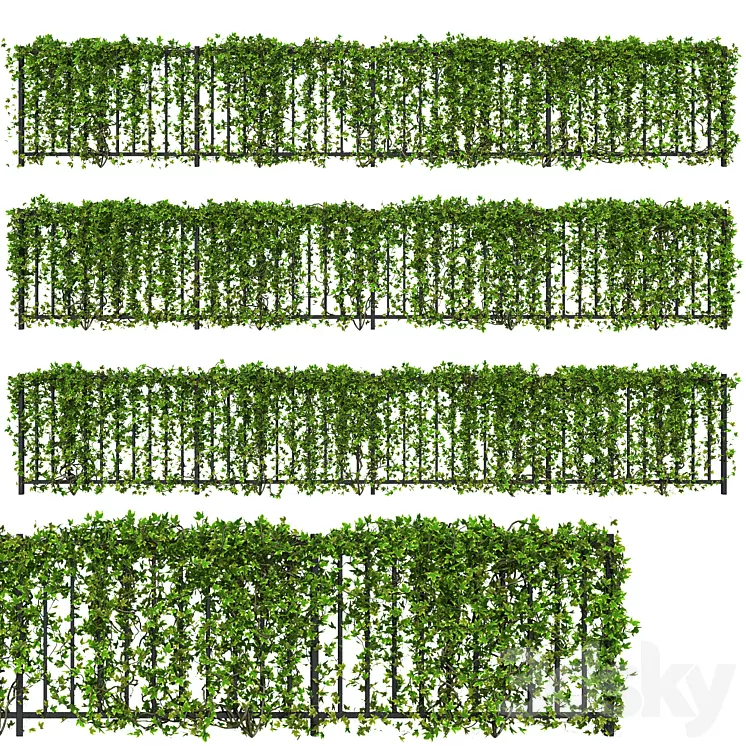 Fence with Ivy v16 3dskymodel
