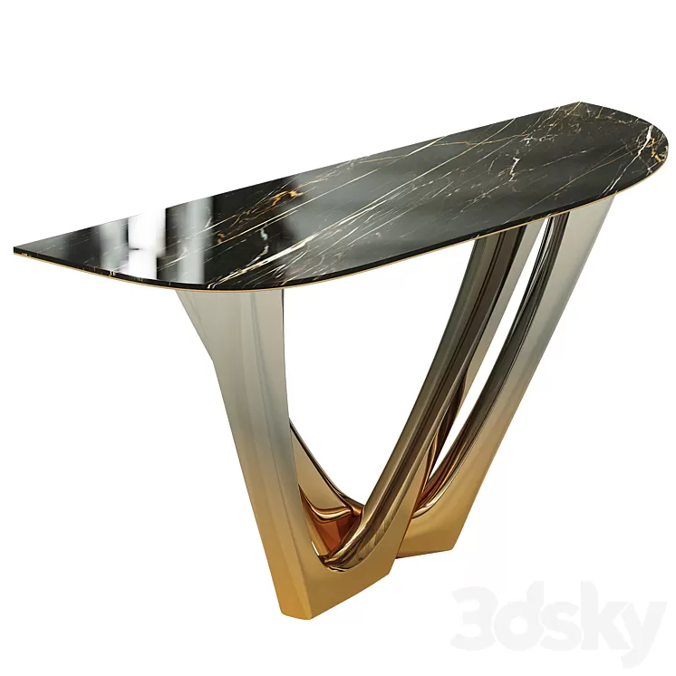 G-Console Heat Steel Base with Leather Top 3dskymodel