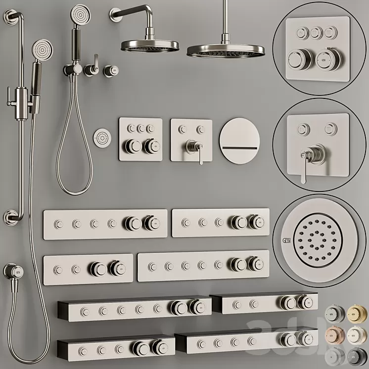 GESSI Hi Fi Eclectic bathroom faucet set 3dskymodel