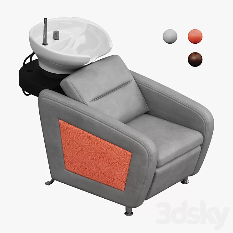 Hairdressing chair for hair washing MADISON 3dskymodel