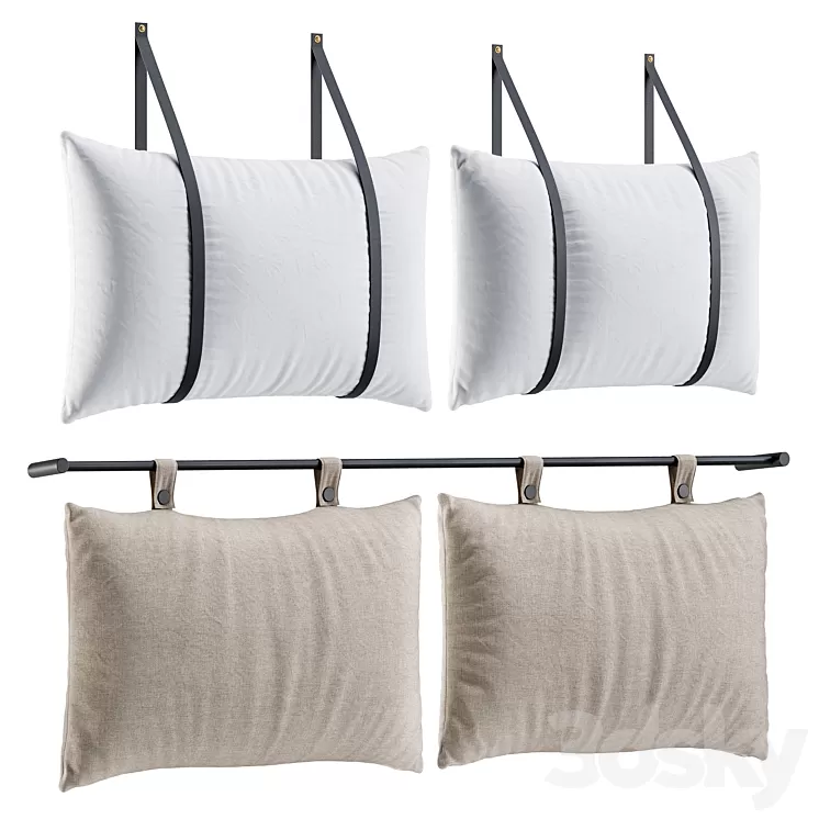 Hanging Pillow Headboard Set 3 3dskymodel