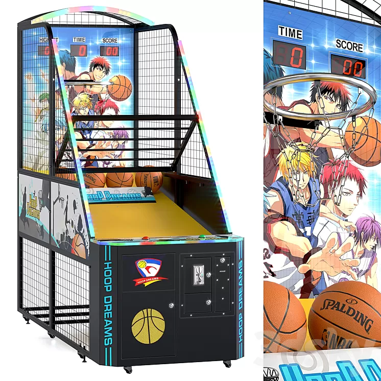 Hoop Dreams Basketball Game Machine. Ball 3dskymodel