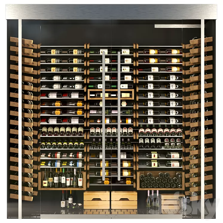 Huge wine rack. Wine 3dskymodel