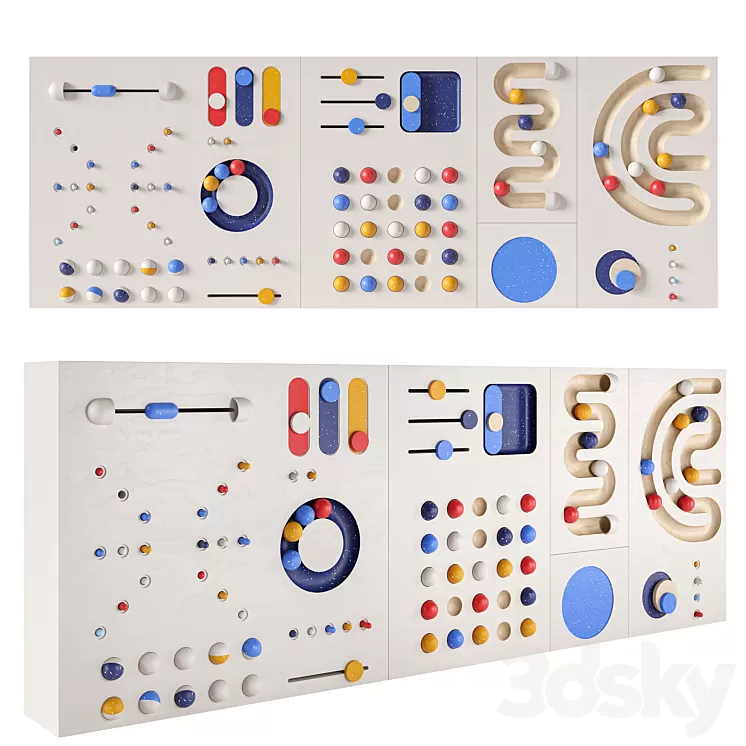 Interactive game board (panel) for a children's room 3dskymodel