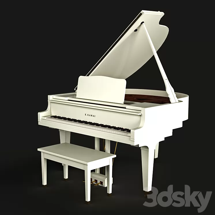 Kawai baby piano 3dskymodel