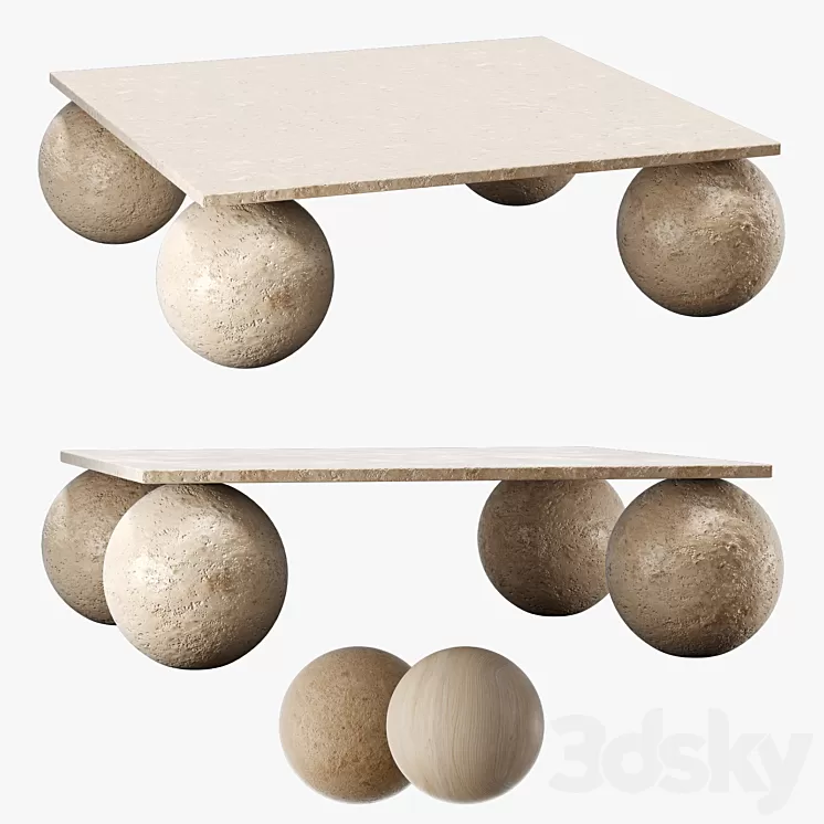 Kelly Wearstler-morro square coffee table 3dskymodel