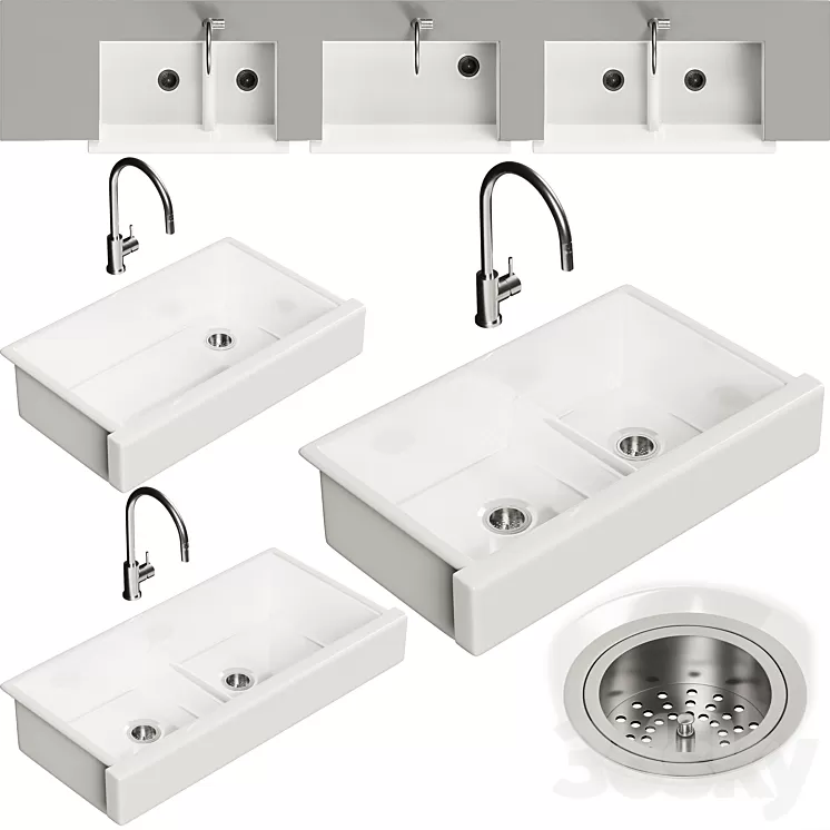 KOHLER – Whitehaven sink set with faucet 3dskymodel