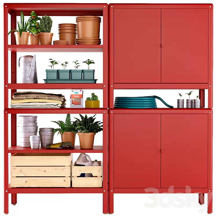 KOLBJORN Bookcase with 2 cabinets | IKEA 3dskymodel
