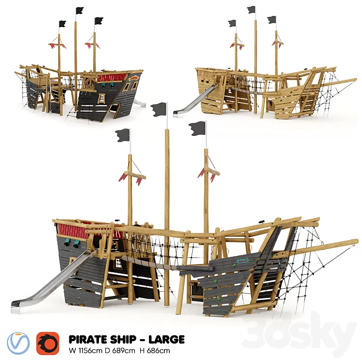 KOMPAN. PIRATE SHIP – LARGE 3dskymodel