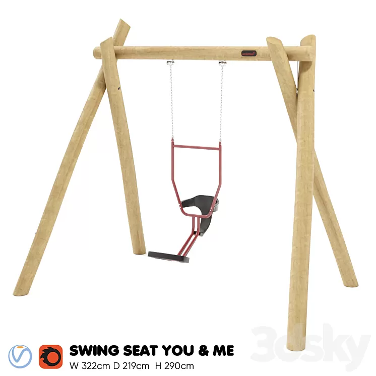 Kompan. Swing with You and Me Seat 3dskymodel