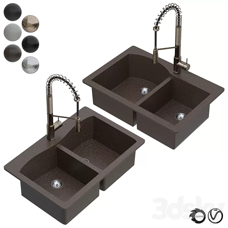 Kraus Sink Collection01 3dskymodel