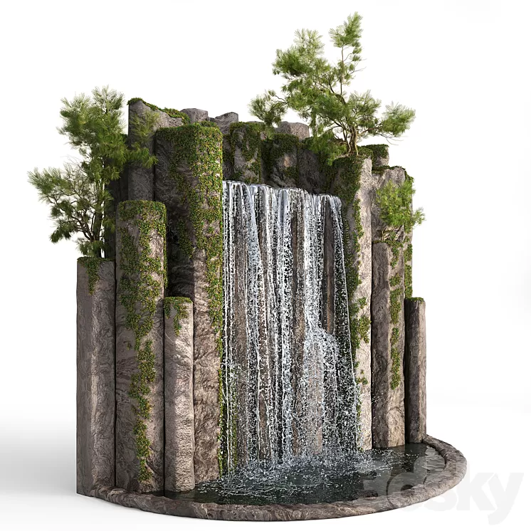 Large water fall 2 3dskymodel