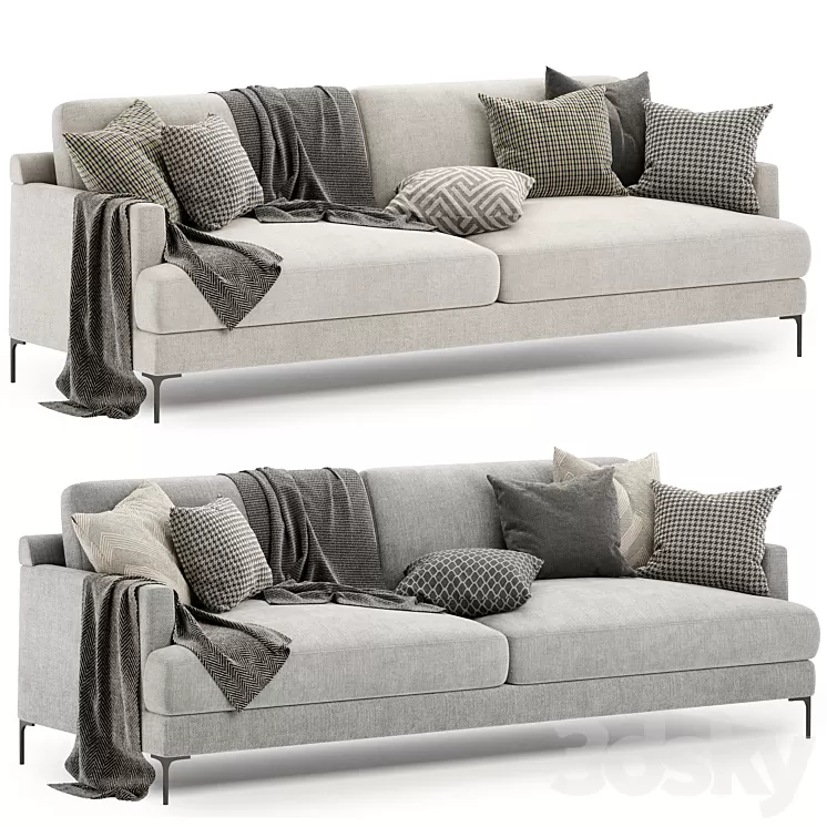 Laura 3.5 seat sofa 3dskymodel