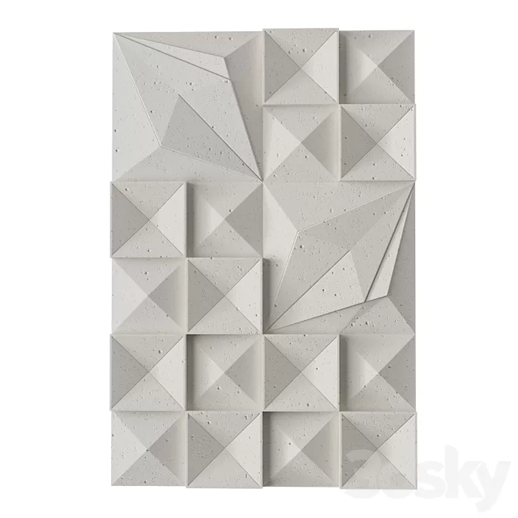 Lava Ash Tile Dimensional Wall Art 3dskymodel