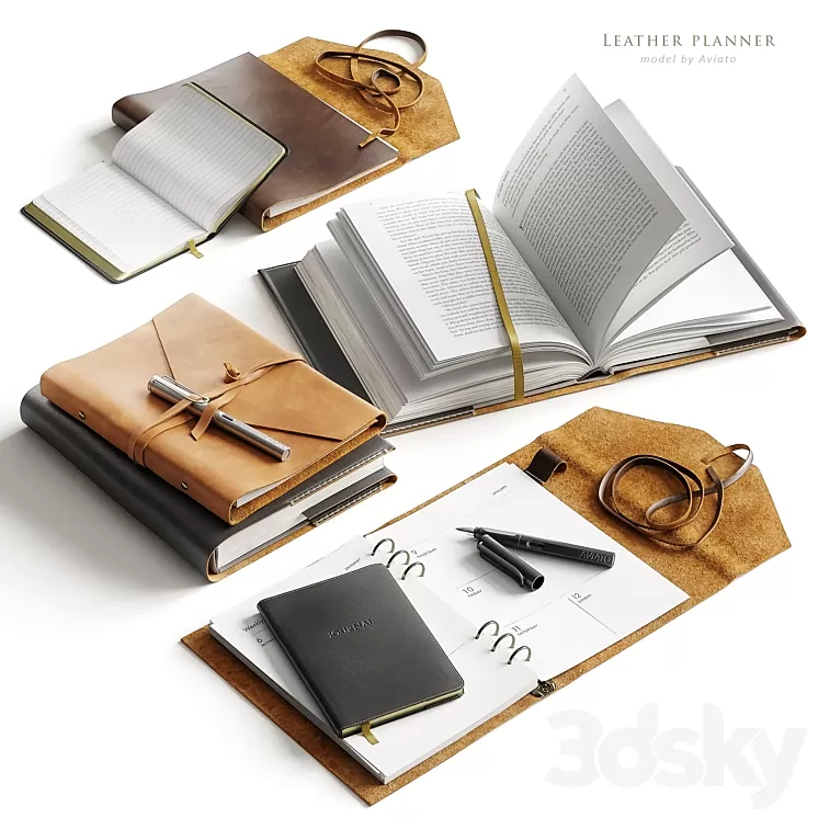 leather planner 3dskymodel