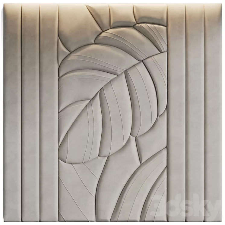 Leaves soft wall panels 3dskymodel