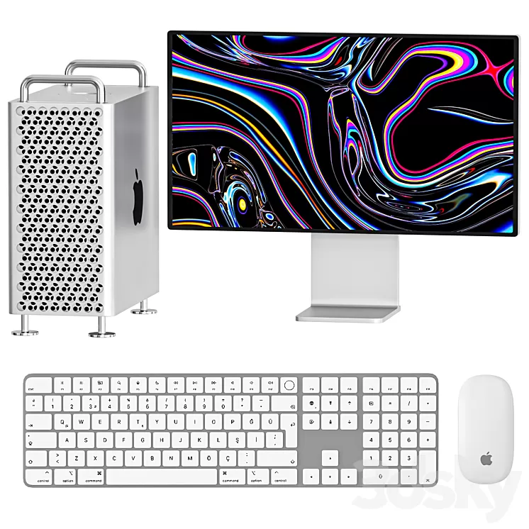Mac Pro And Pro Display XDR 3dskymodel