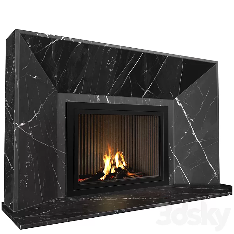 Marble Fireplace in Art Deco style. Marble Fireplace modern ArtDeco 3dskymodel