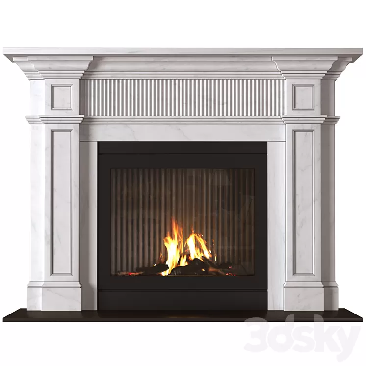 Marble modern Fireplace in Art Deco style. Marble Fireplace modern ArtDeco 3dskymodel