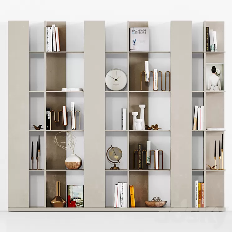 modern bookshelf 01 3dskymodel
