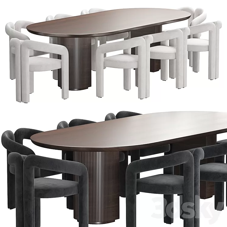 Moon Dining Table 3dskymodel