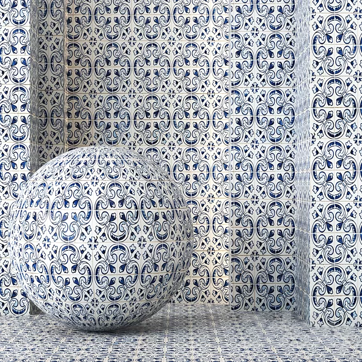 Moroccan Tile Texture 4K – Seamless – 4 Color 3dskymodel