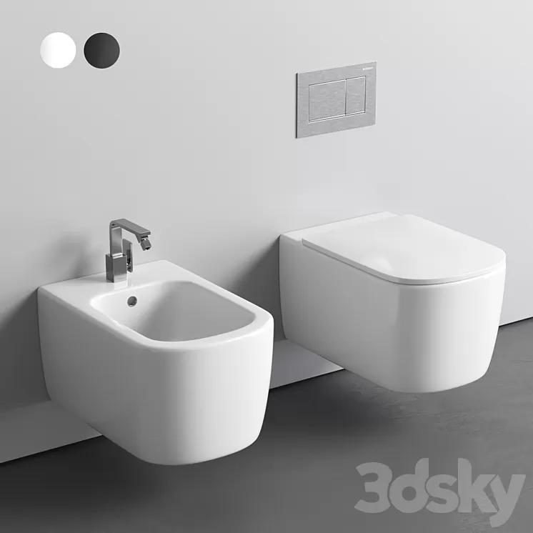 Nic Semplice wall hung WC 3dskymodel