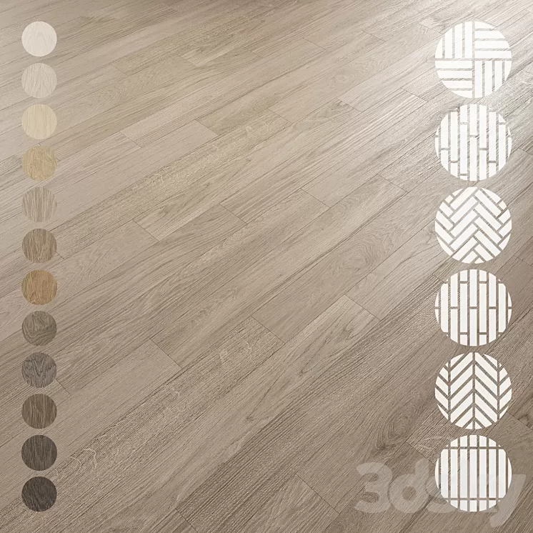 Oak Flooring Set 031 3dskymodel