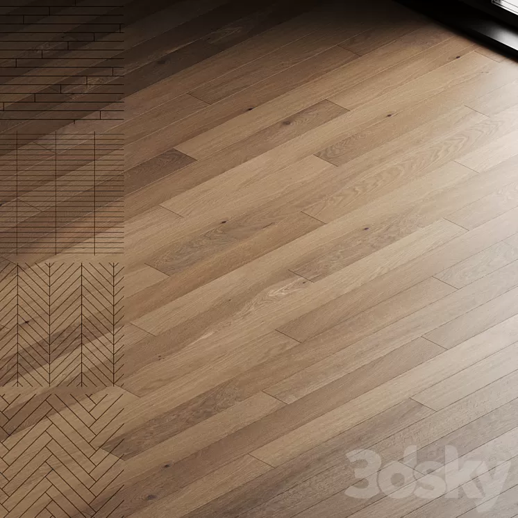 Oak parquet board 09 (wood floor set) 3dskymodel