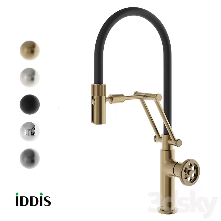 OM Kitchen faucet with flexible spout Grange IDDIS GRABLFLi05 3dskymodel