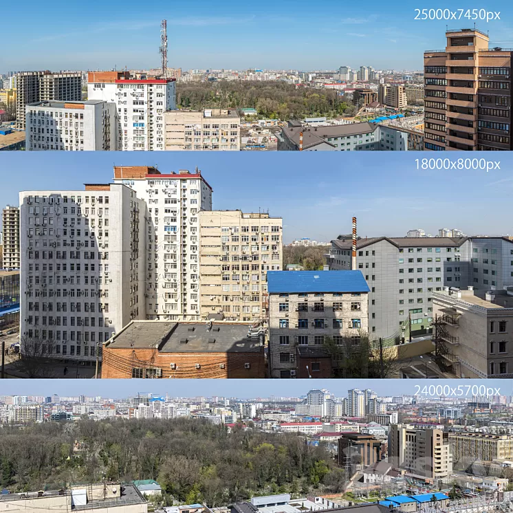 Panorama of the city of Krasnodar 3dskymodel