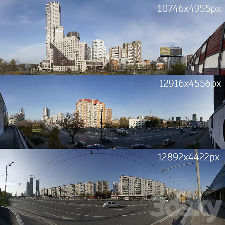 Panoramas of Moscow streets collection number 2 3dskymodel